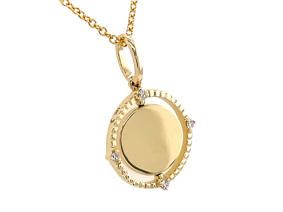 DIAMOND PENDANT, BLANK FLIP DISC