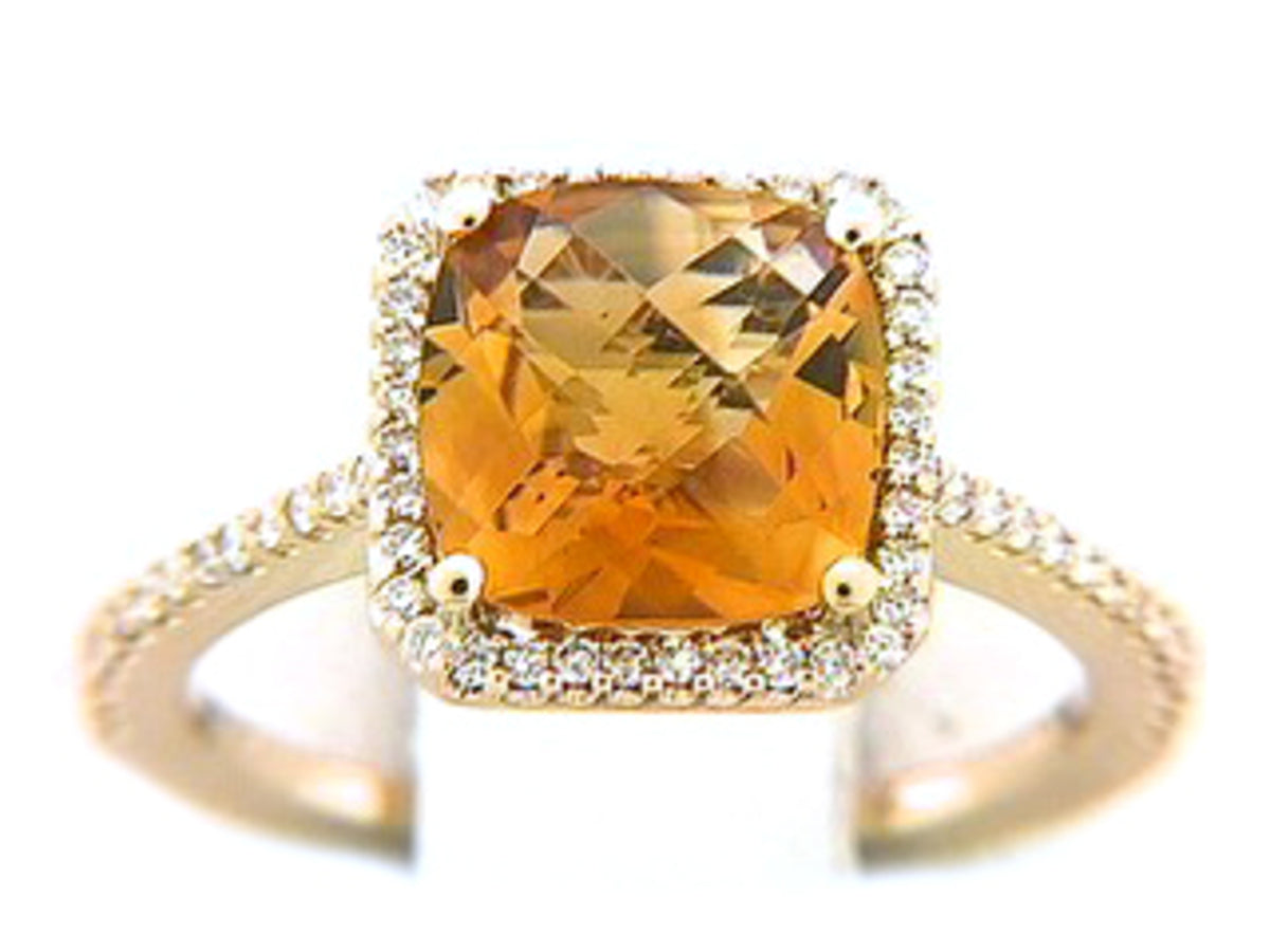 CITRINE & DIAMOND RING
