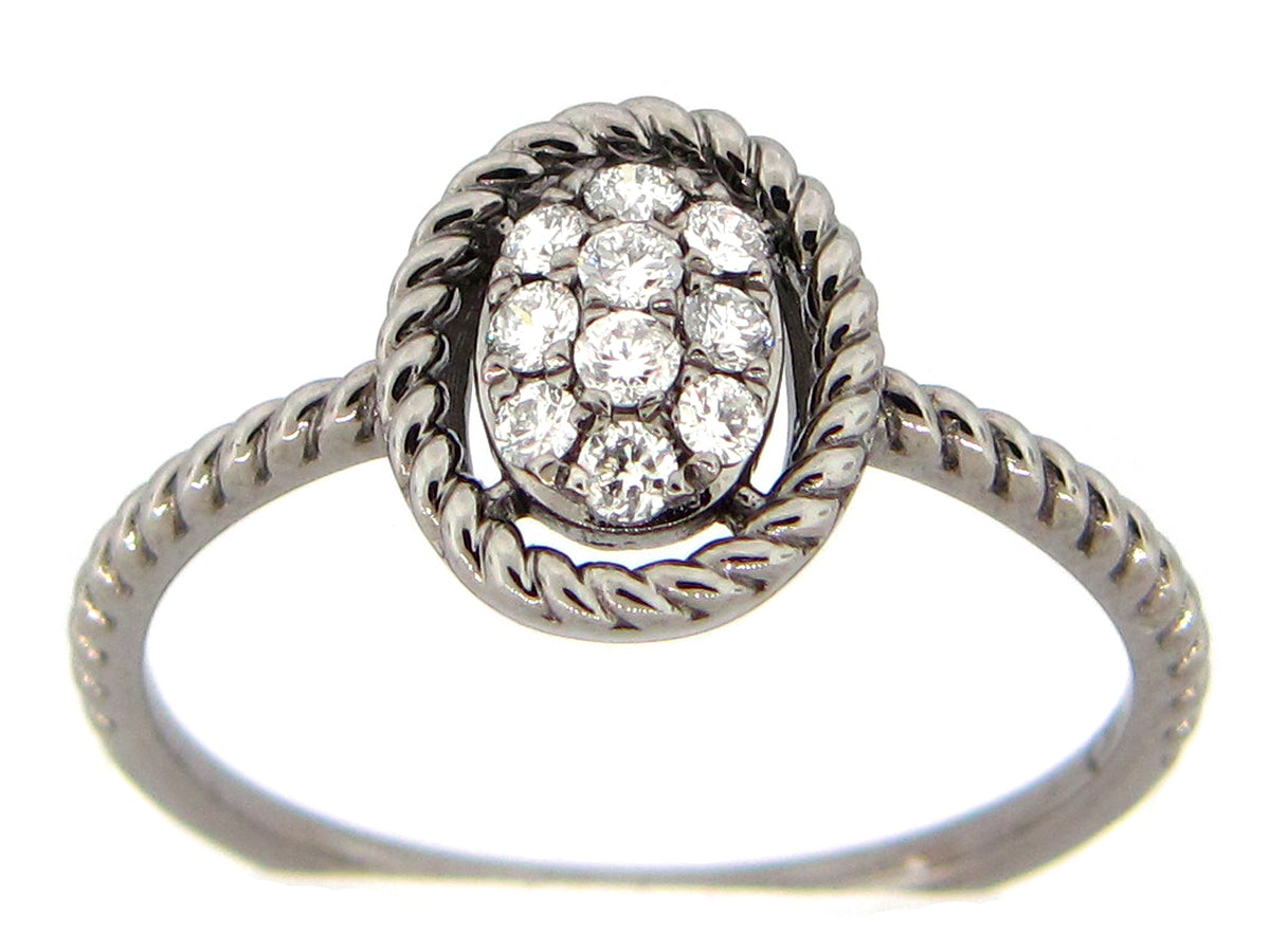 DIAMOND RING, 14K BLACK FINISH (N)