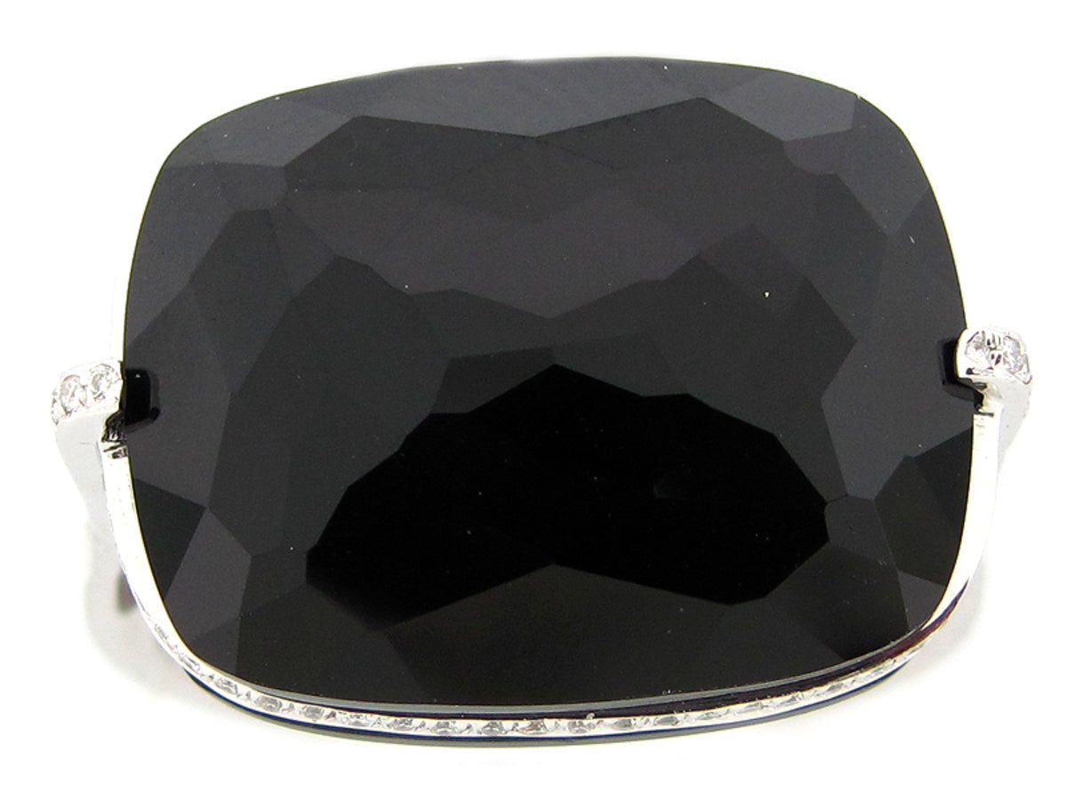 BLACK ONYX & DIAMOND RING