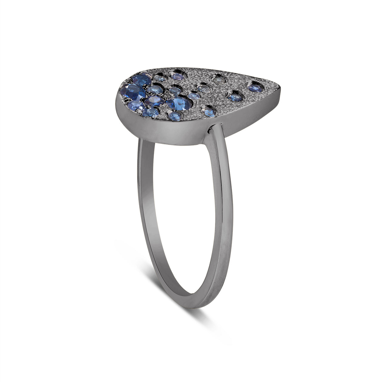 Sapphire Confetti Pear Ring