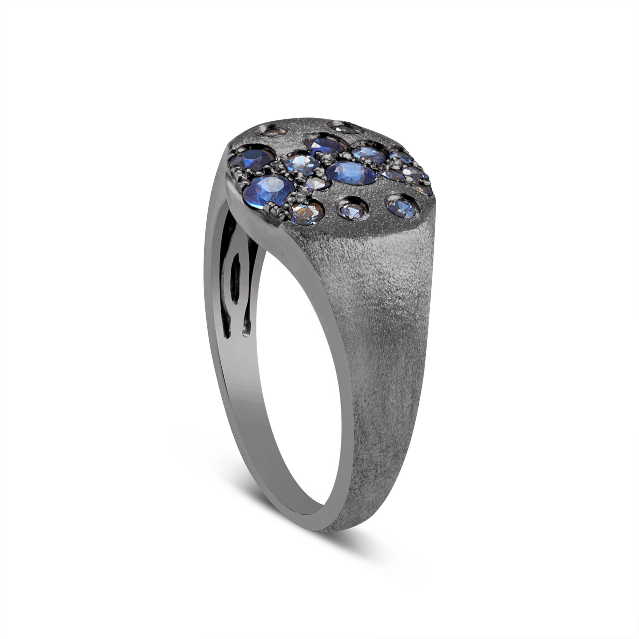 Sapphire Confetti Signet Ring