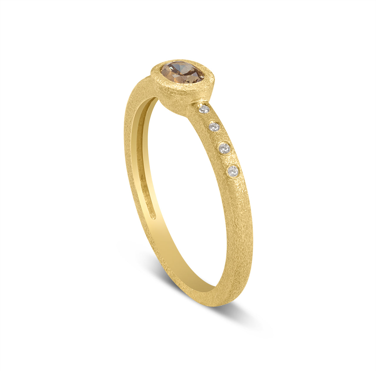 Fancy Diamond Oval Bezel Ring