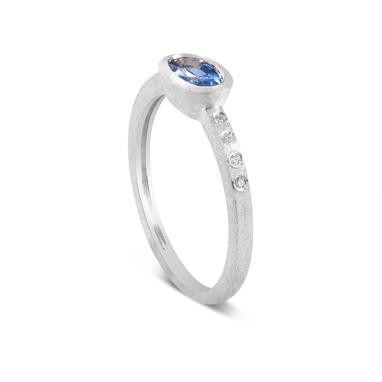 Sapphire & Diamond Bezel Ring
