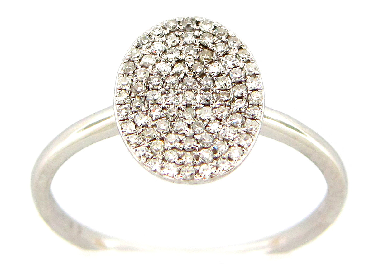 DIAMOND OVAL PAVE RING