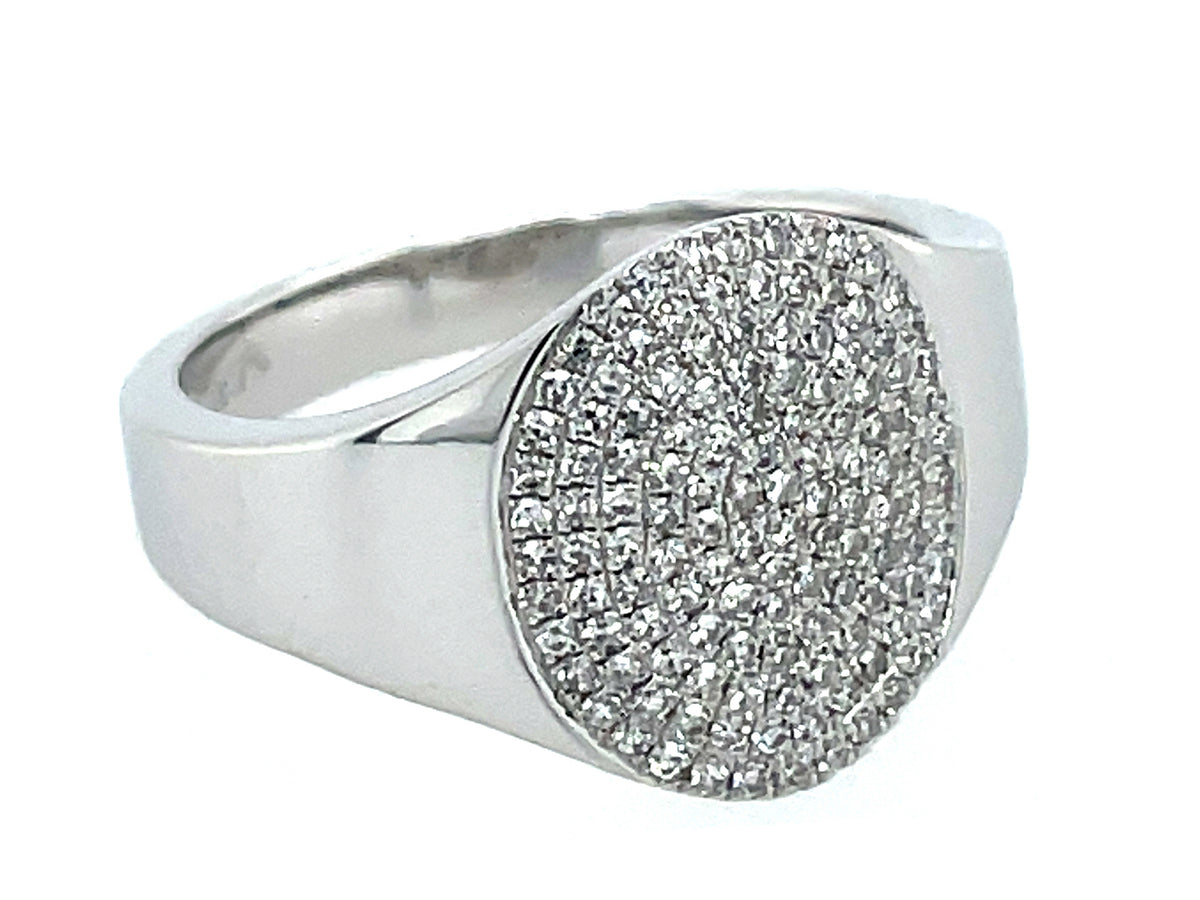 DIAMOND PINKY RING, SIZE 4, 14KW (N)