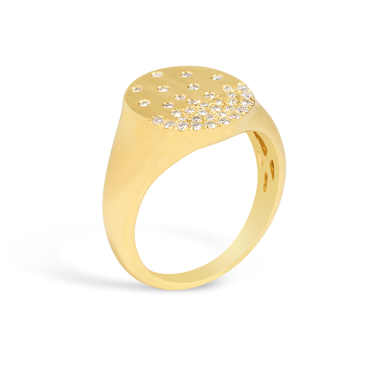 Diamond Petite Confetti Signet Ring