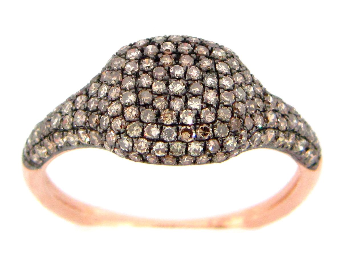 BROWN DIAMOND RING, 14KR (N)