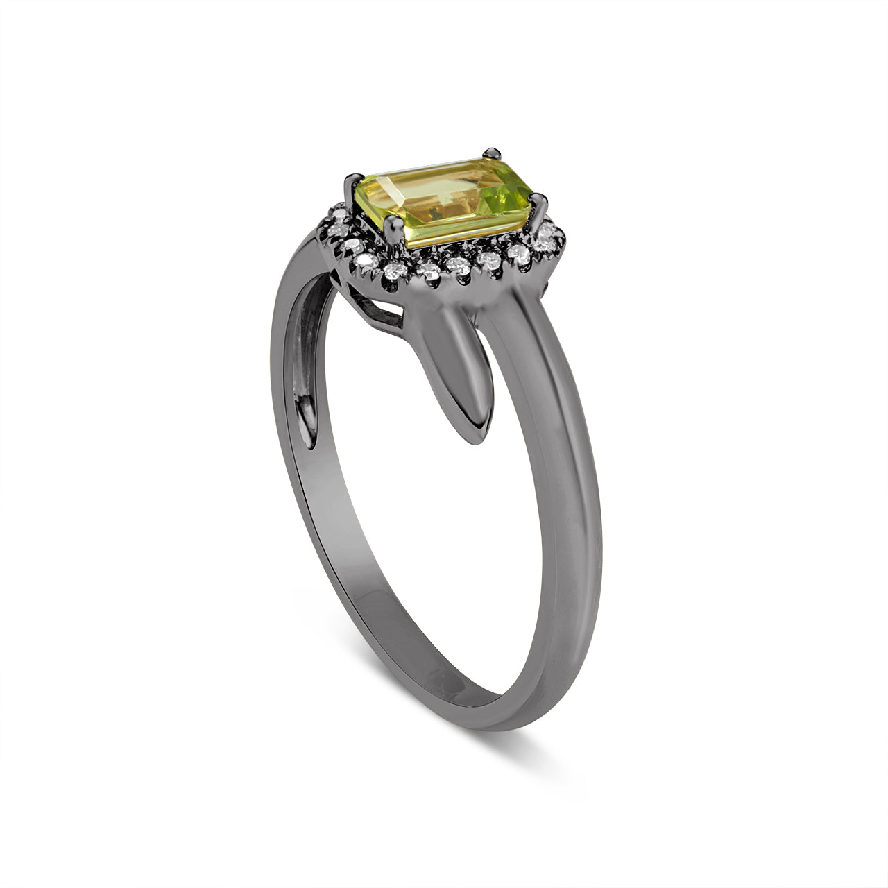 Peridot & Diamond Nail Ring