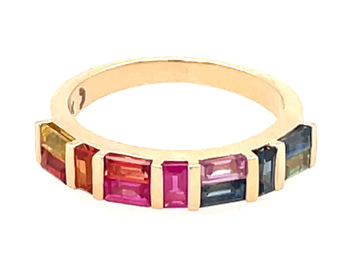 RAINBOW SAPPHIRE RING, SIZE 2 3/4
