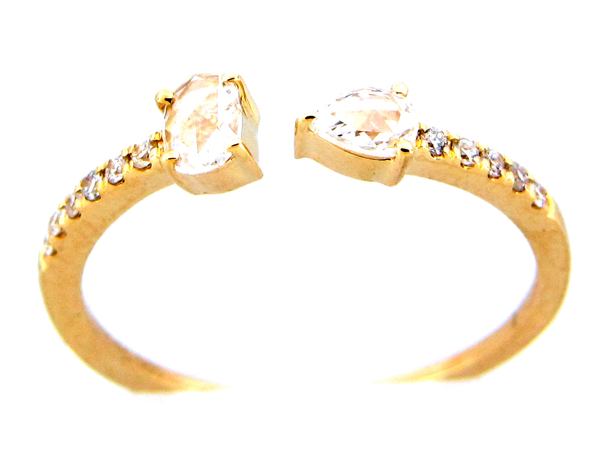 ROSE CUT DIAMOND OPEN RING