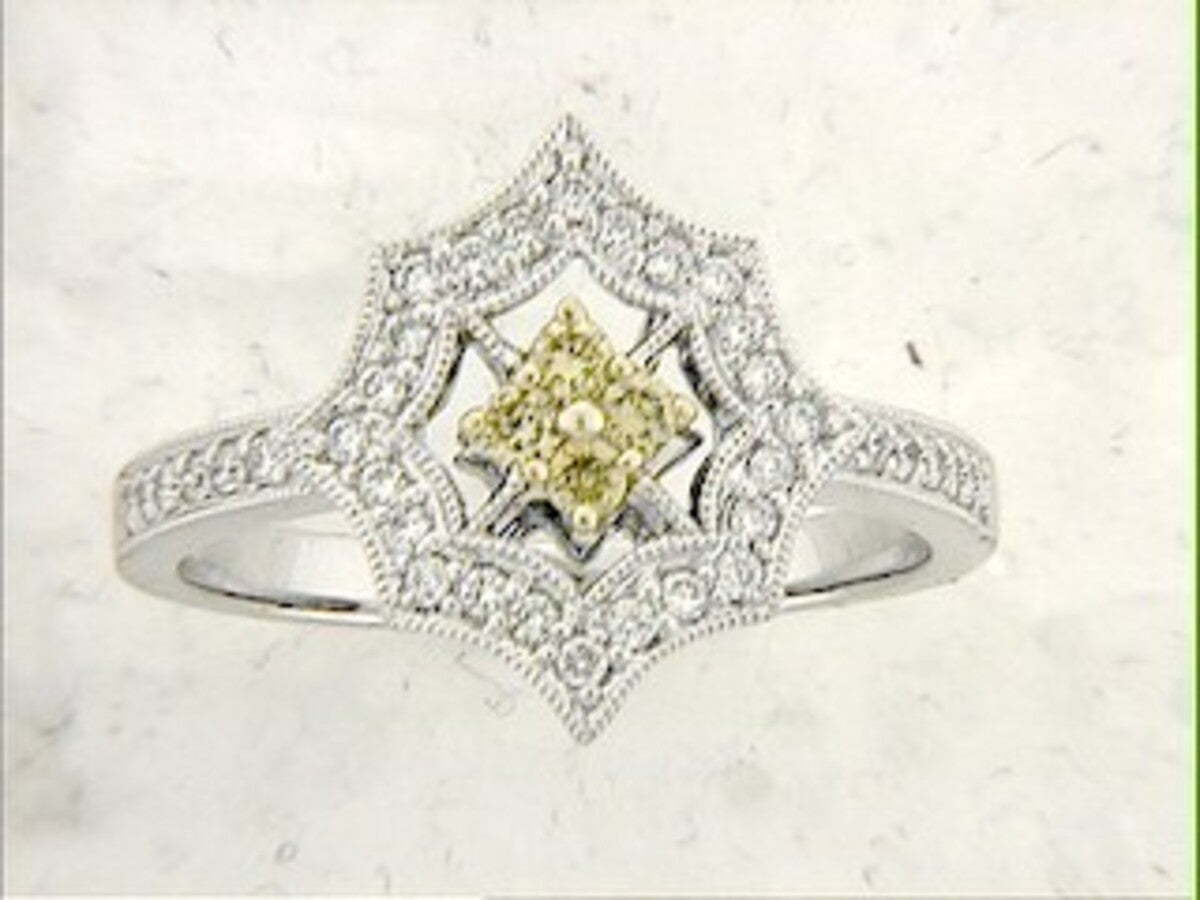 YELLOW DIAMOND & DIAMOND RING