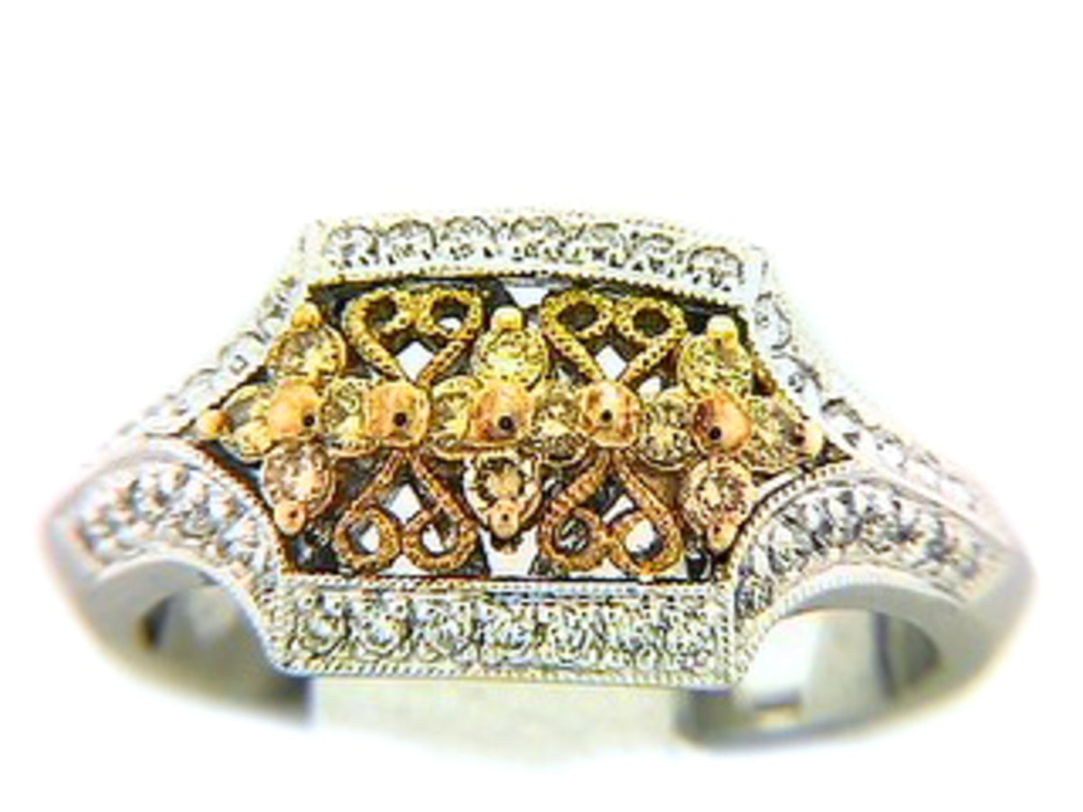 YELLOW DIAMOND & DIAMOND RING