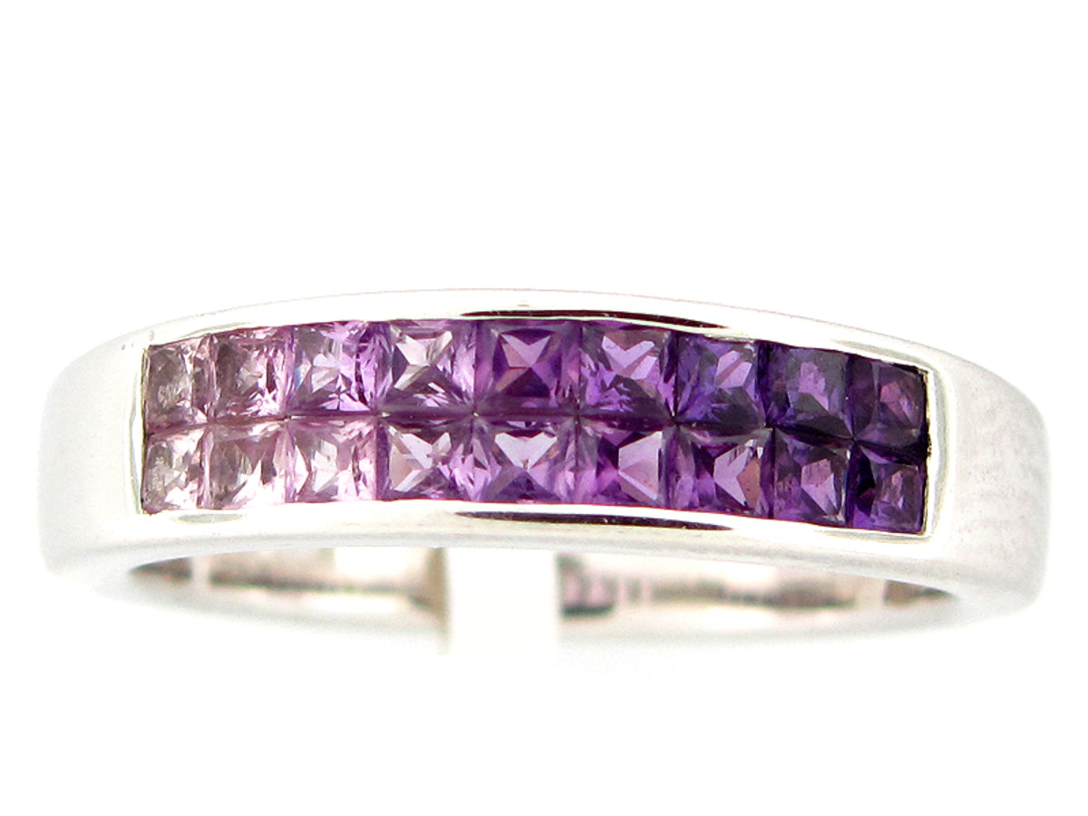 PURPLE SAPPHIRE RING, 18KW (H)