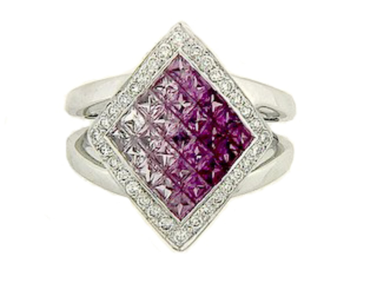 PINK SAPPHIRE & DIAMOND RING