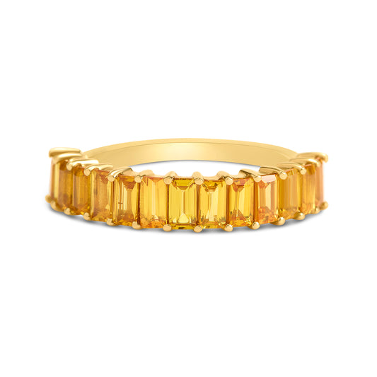 Yellow Sapphire Baguette Band
