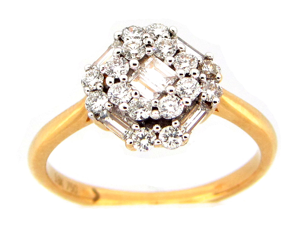 DIAMOND RING, 18KY (N)