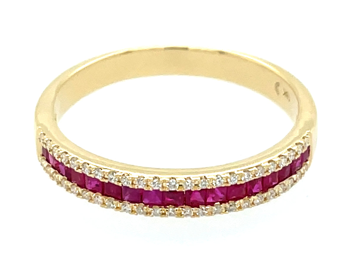 Ruby Diamond Ring, 18ky (H)