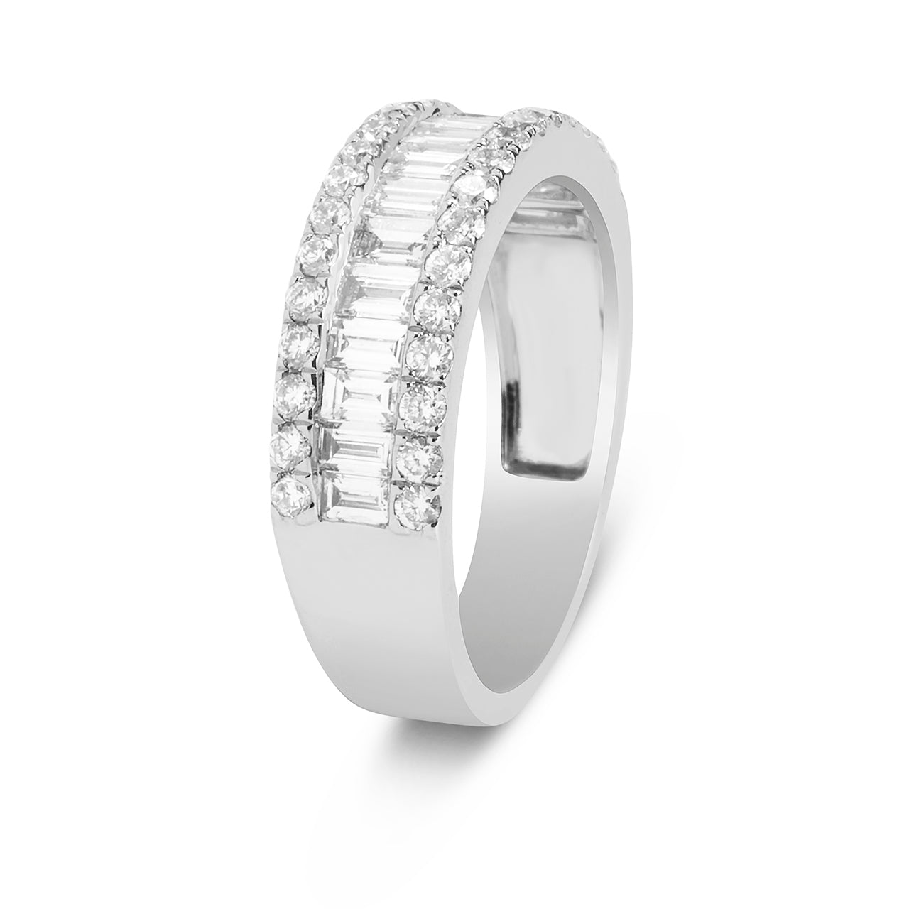 Diamond Baguette & Round 6.2mm Band