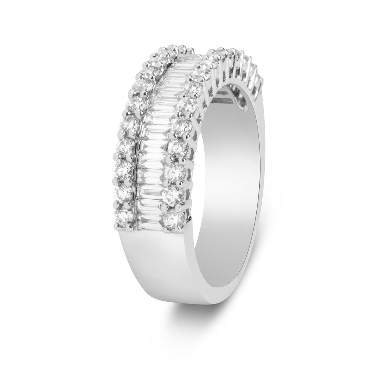 Diamond Baguette & Round 6.5mm Band