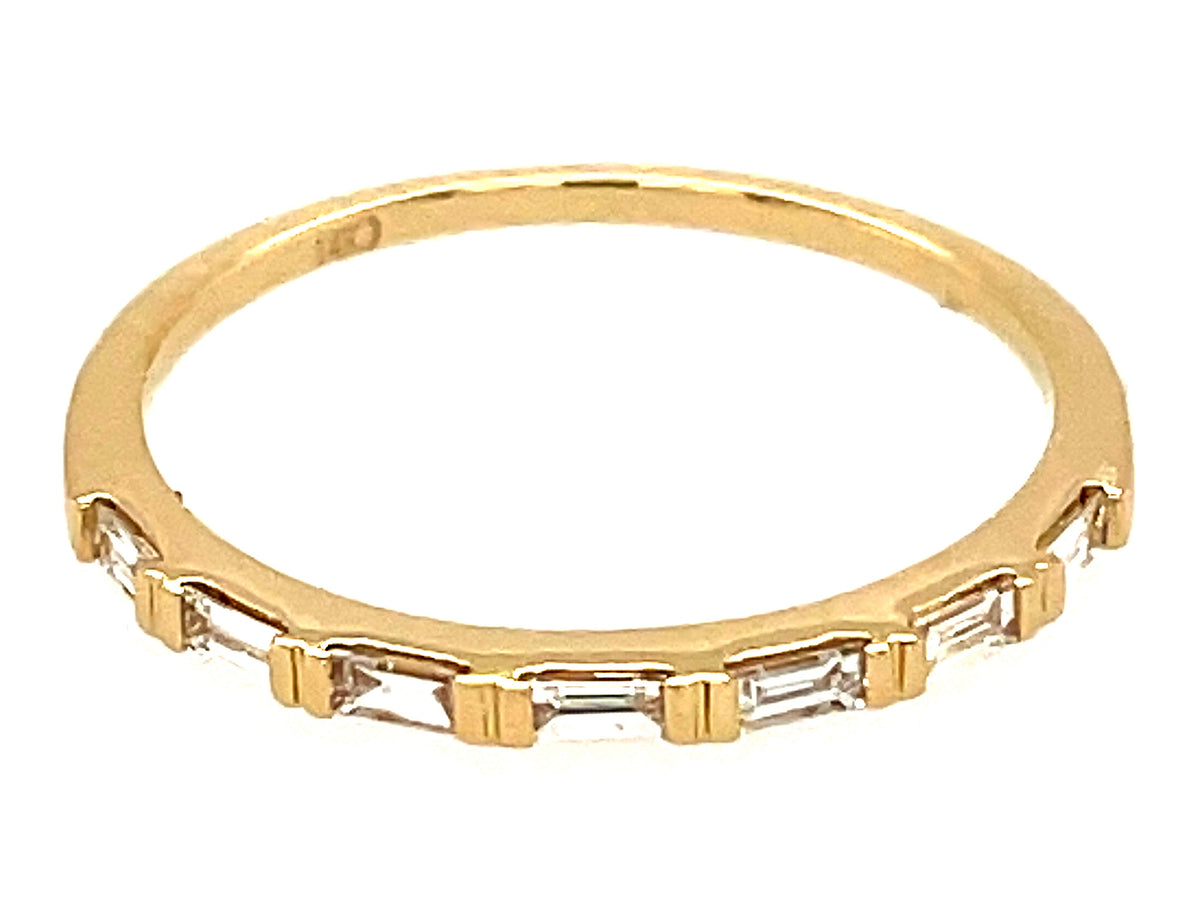DIAMOND 1 ROW BAGUETTE BAR SET RING