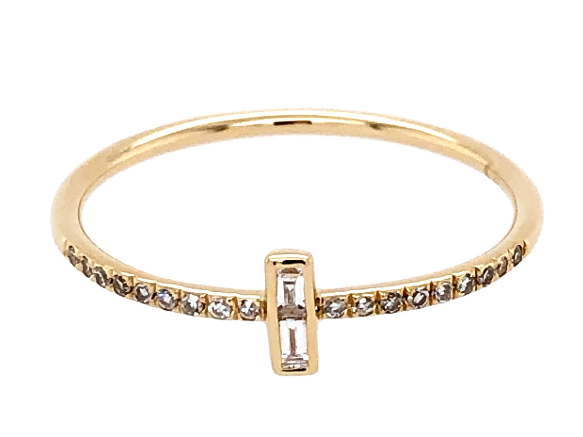 DIAMOND DOUBLE BAGUETTE RING