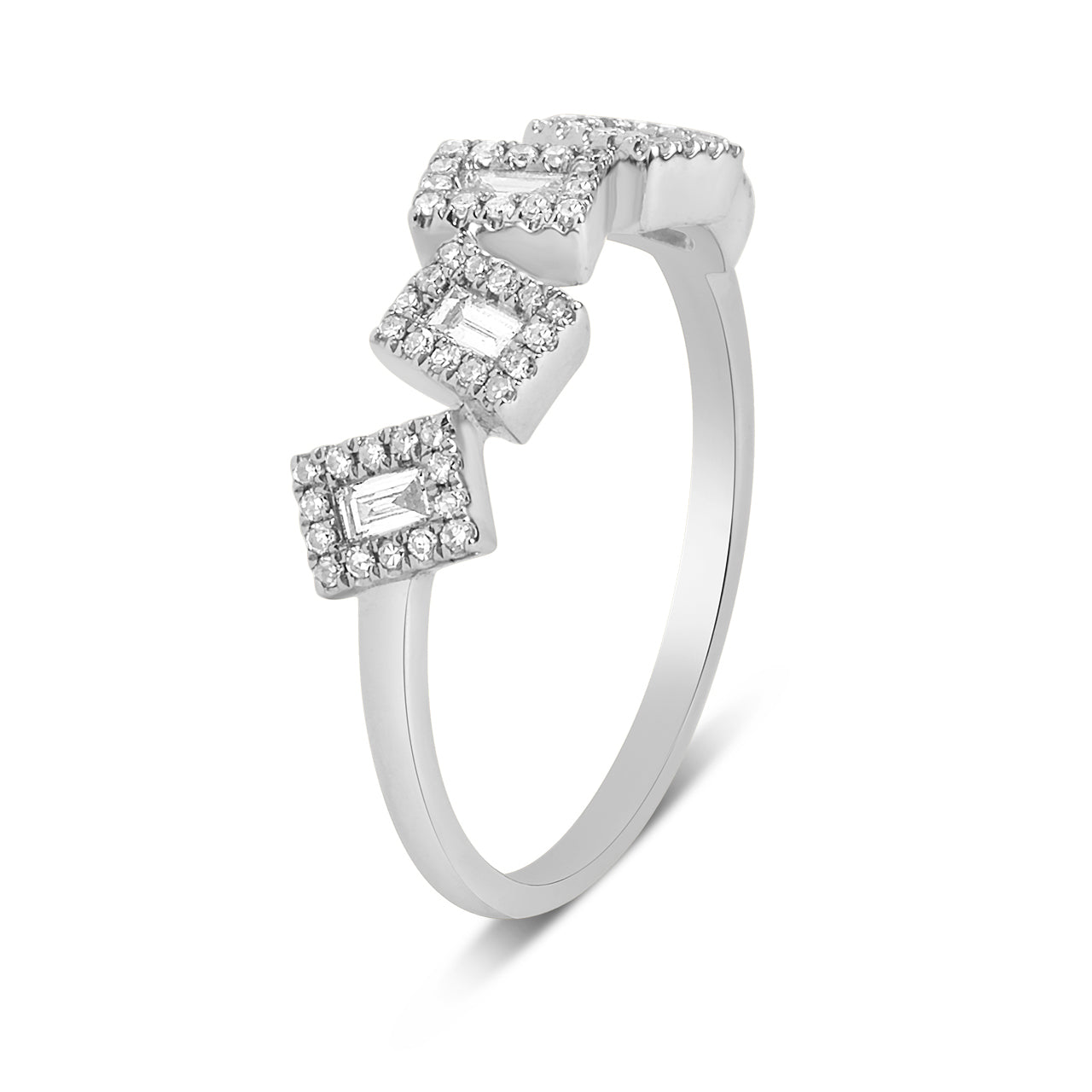 Diamond Baguette Pivoting Ring
