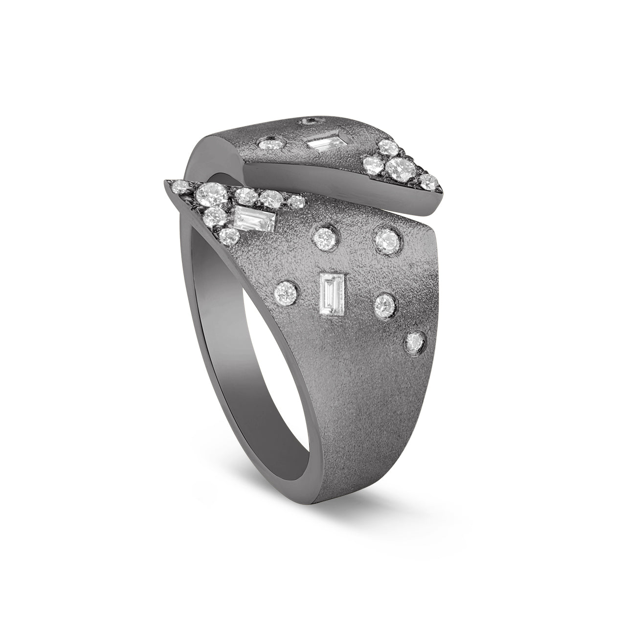 Diamond Baguette Confetti Split Ring