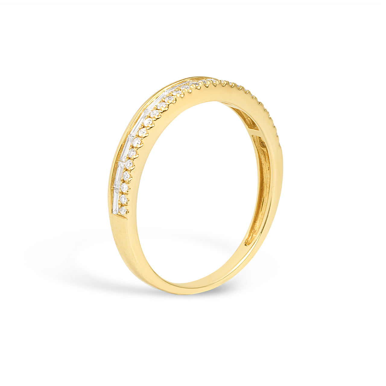 Diamond Baguette & Round Duet Band