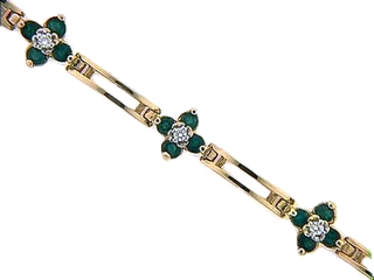 EMERALD & DIAMOND BRACELET