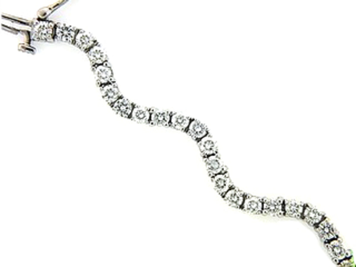 DIAMOND BRACELET, 14KW (N), D=6.00