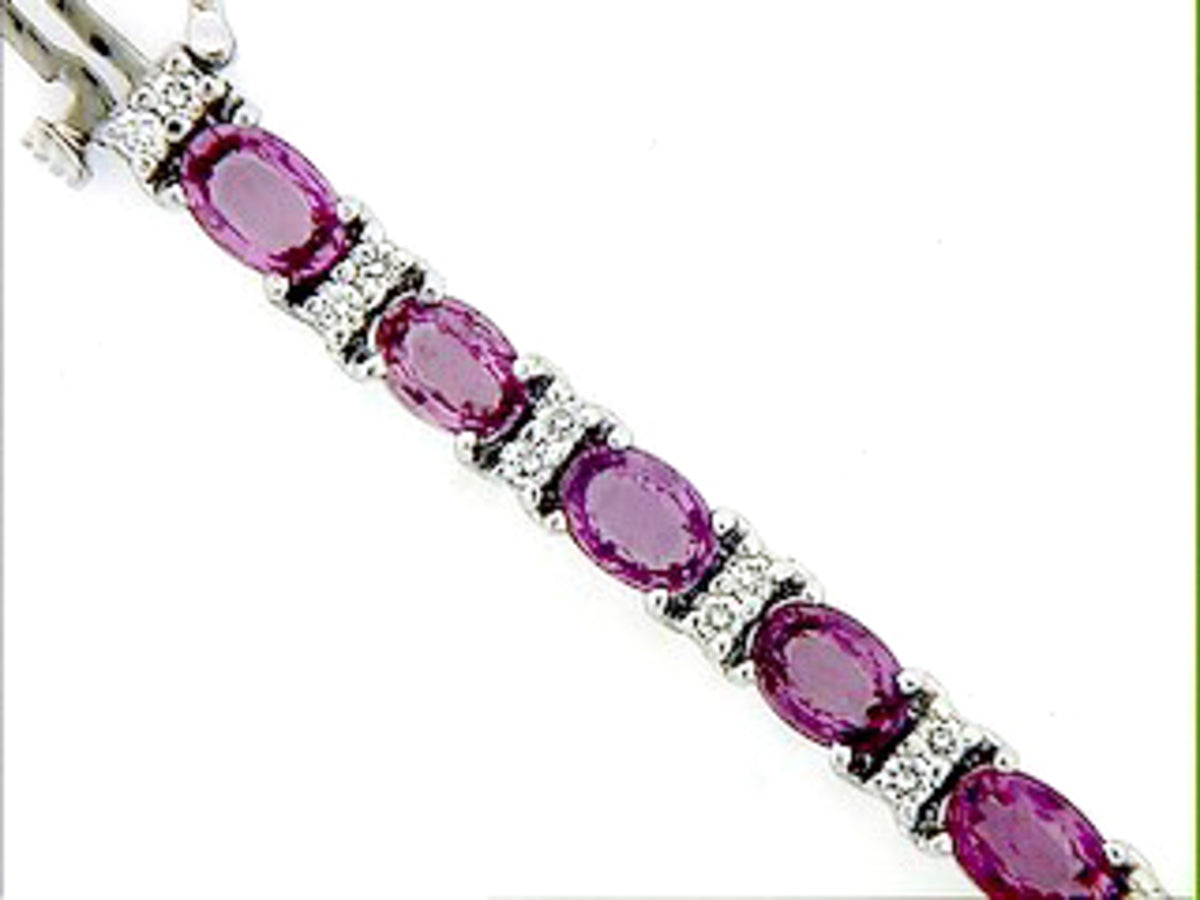 PINK SAPPHIRE & DIAMOND BRACELET