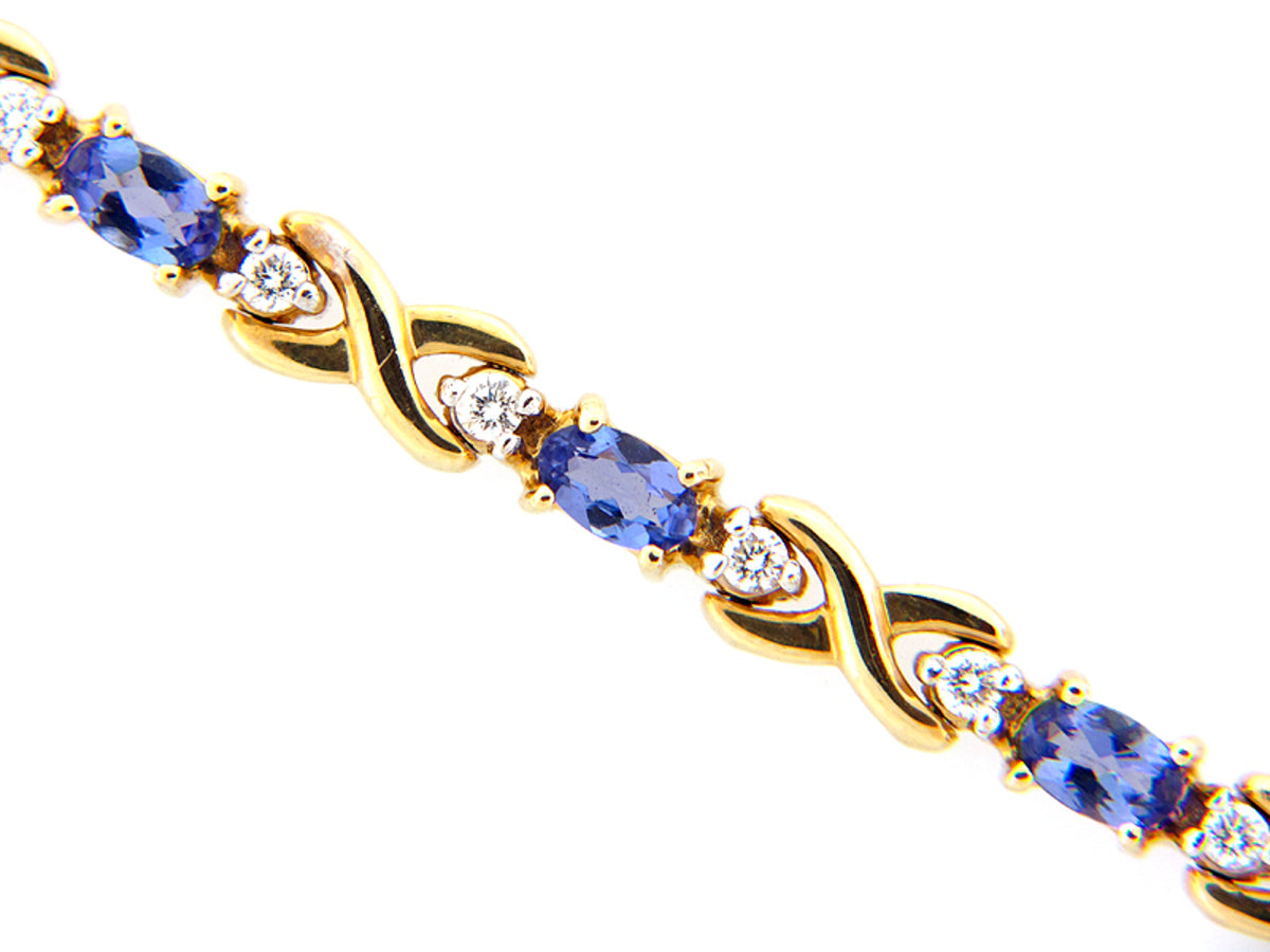 TANZANITE & DIAMOND BRACELET
