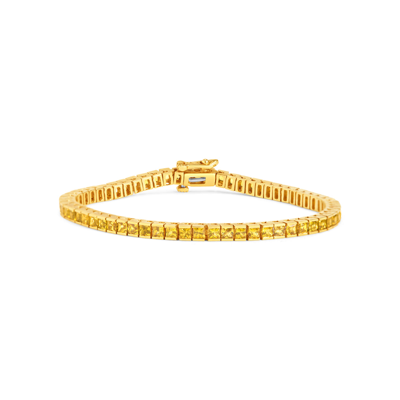 Yellow Sapphire Princess Tennis Bracelet