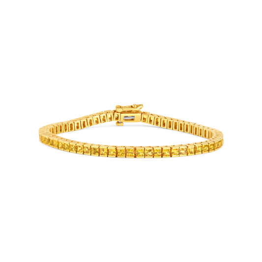 Yellow Sapphire Princess Tennis Bracelet