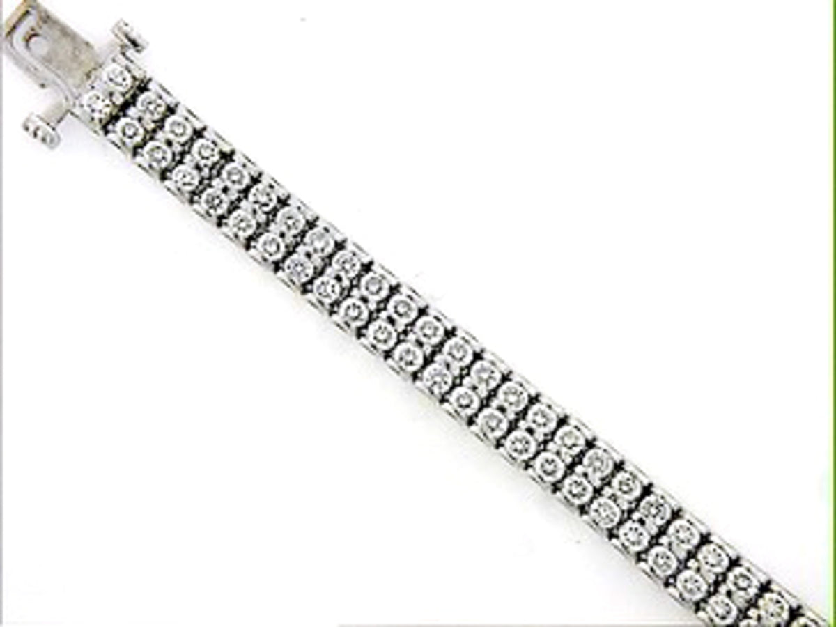DIAMOND BRACELET, 14KW (N), D=6.00