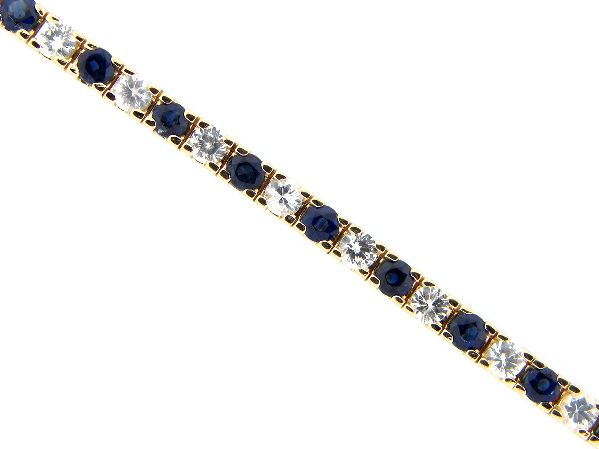 SAPPHIRE & WHITE SAPPHIRE BRACELET
