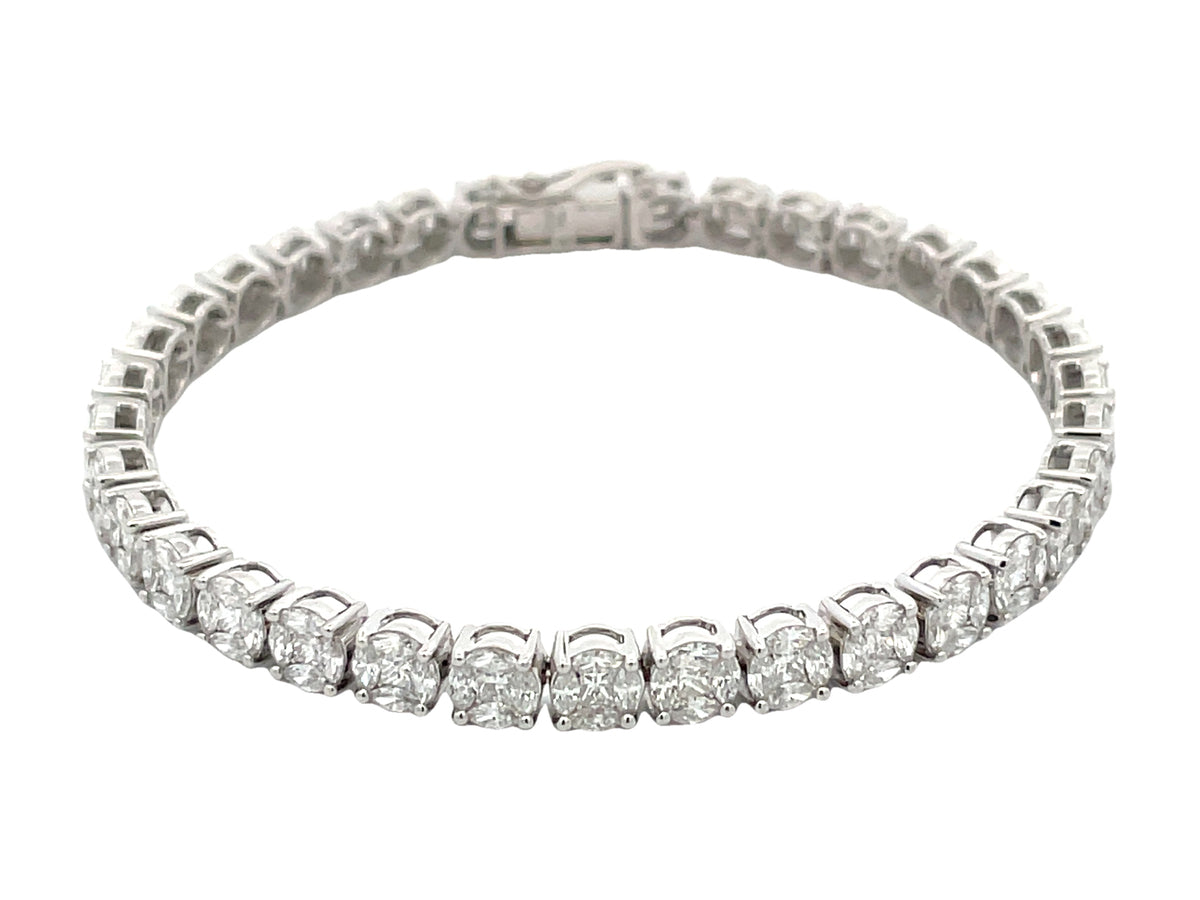 DIAMOND ILLUSION SET BRACELET, 6.5 INCH