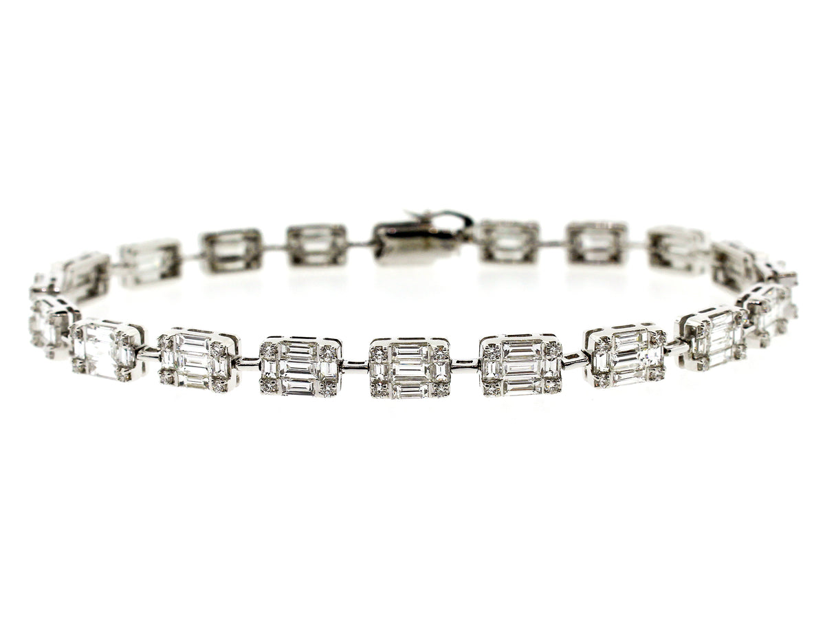 DIAMOND BRACELET, 18KW (N)