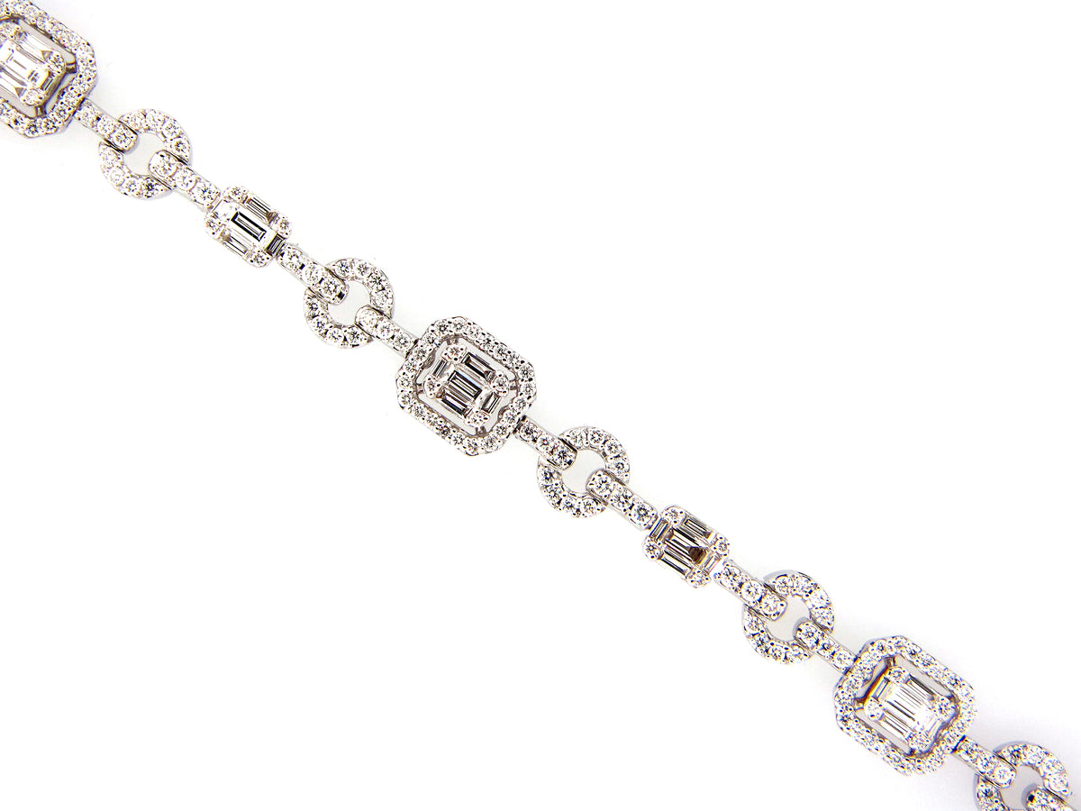 DIAMOND BRACELET, 18KW (N)