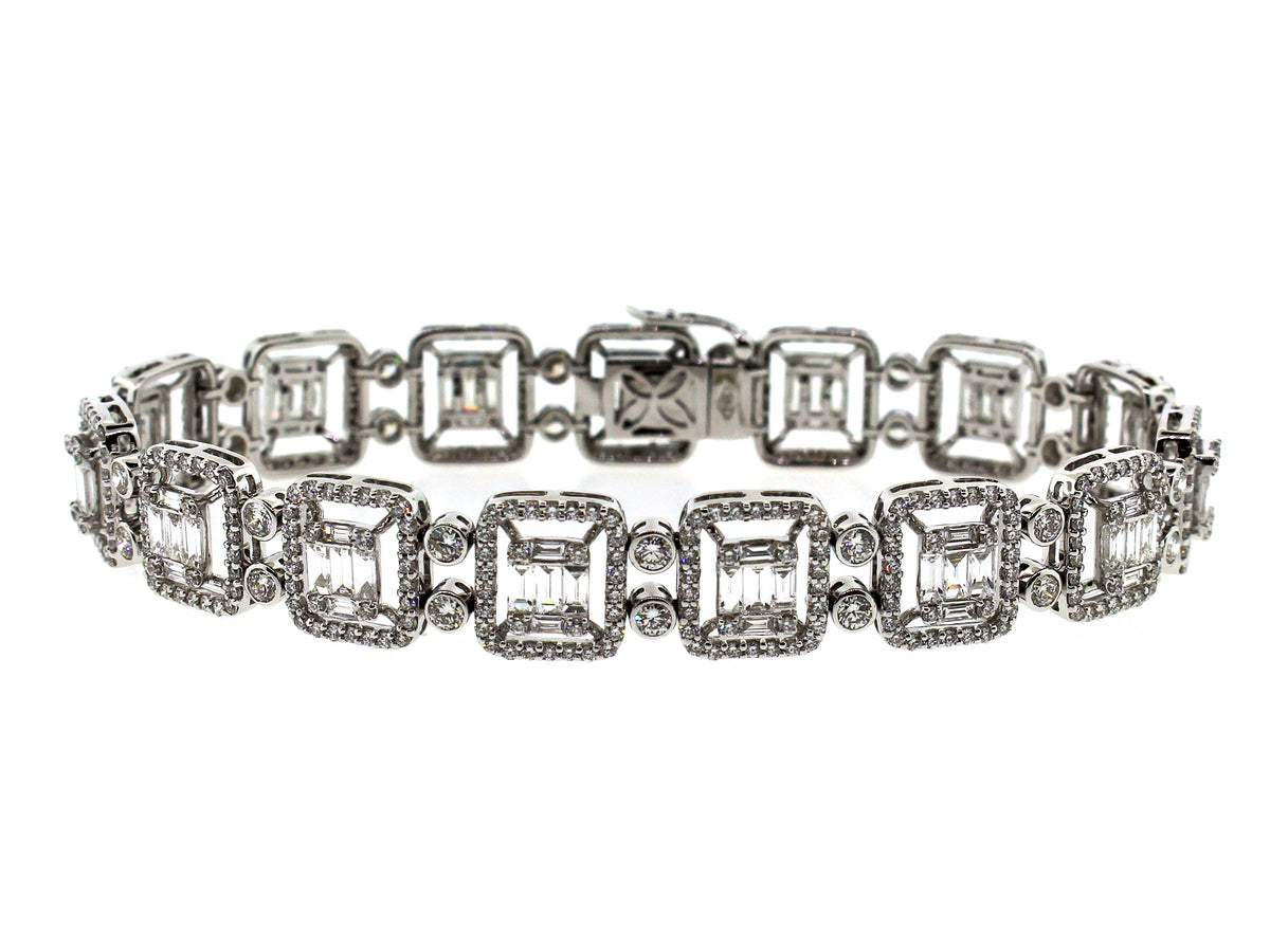 DIAMOND BRACELET, 18KW (N)