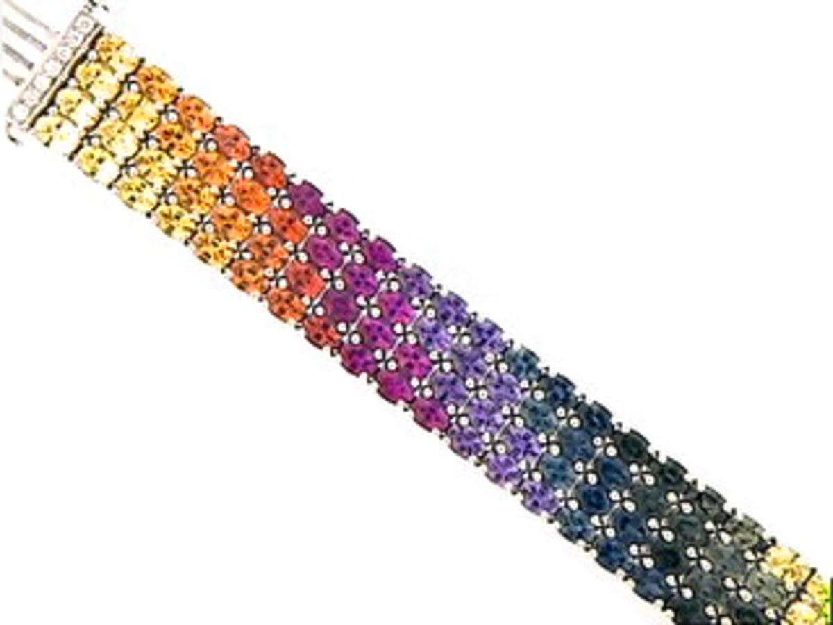 F/C SAPPHIRE & DIAMOND BRACELET