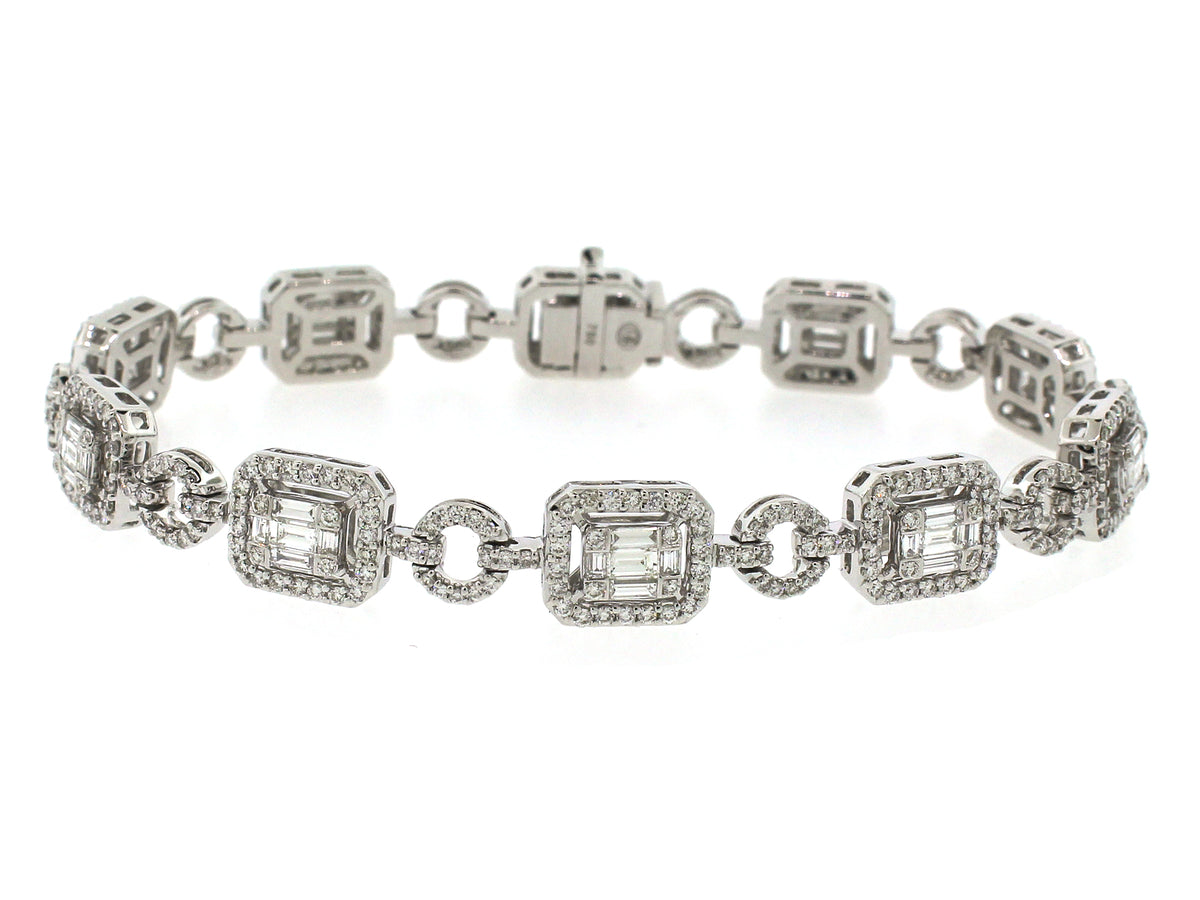 DIAMOND BRACELET, 18KW (N)