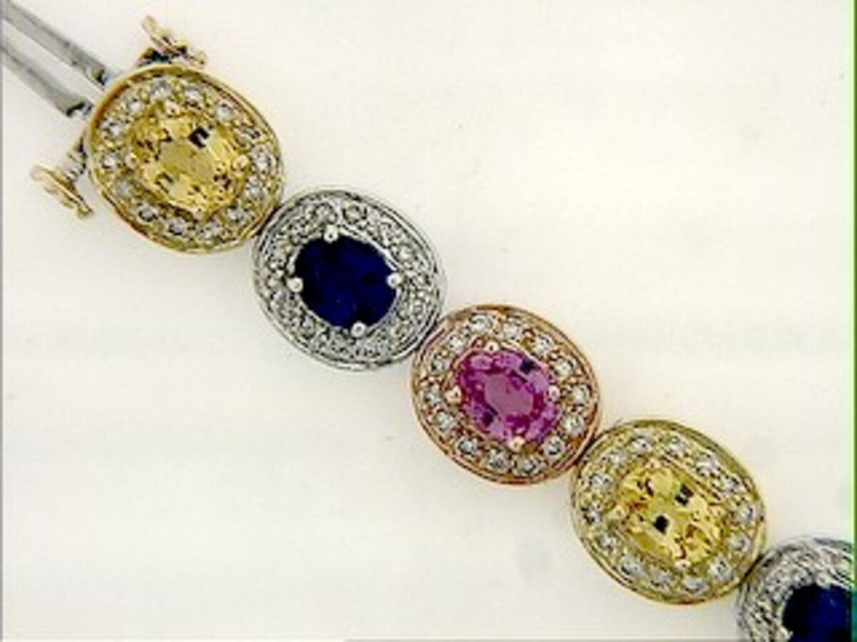 F/C SAPPHIRE & DIAMOND BRACELET