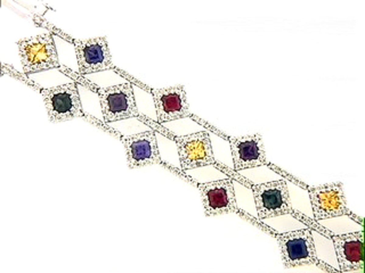 F/C SAPPHIRE & DIAMOND BRACELET