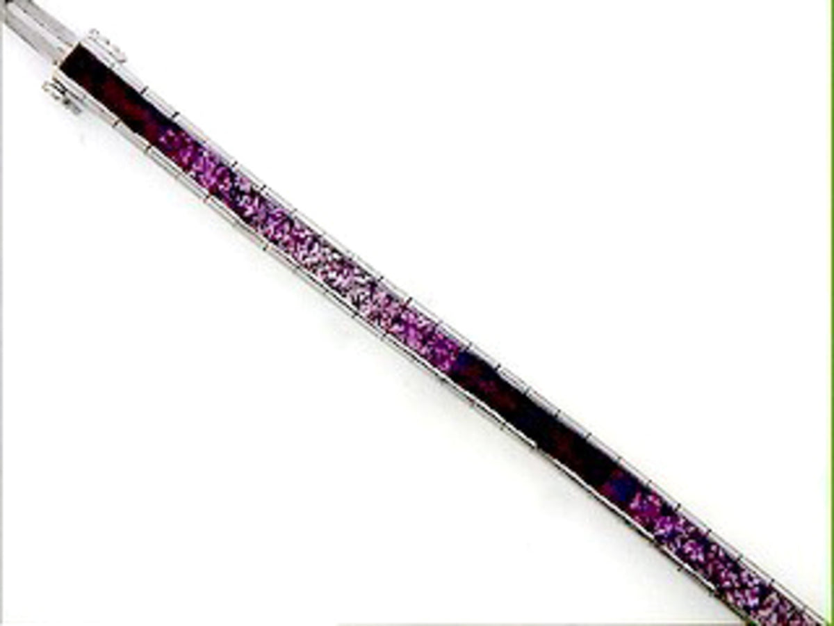 PINKK SAPPHIRE BRACELET, 18KW (H)