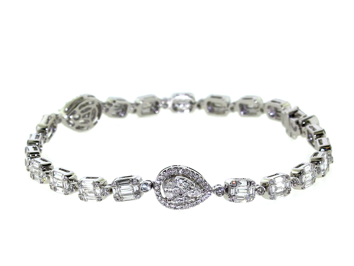 DIAMOND BRACELET, 18KW (N)