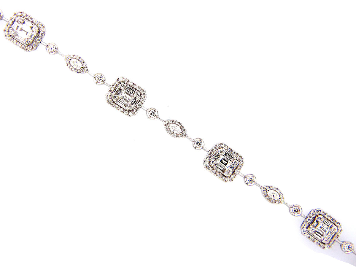 DIAMOND BRACELET, 18KW (N)