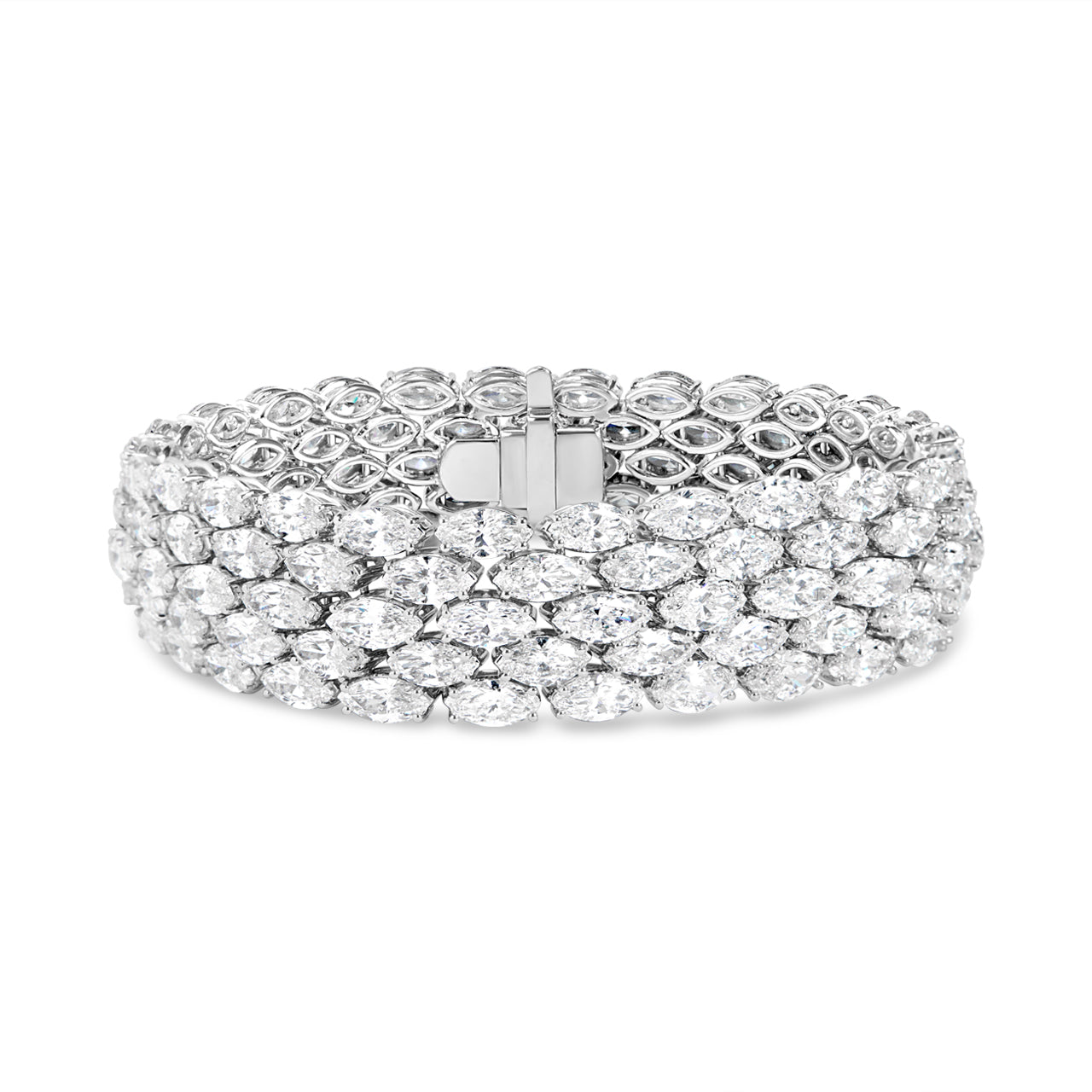 Diamond Marquise 5 Row Bracelet