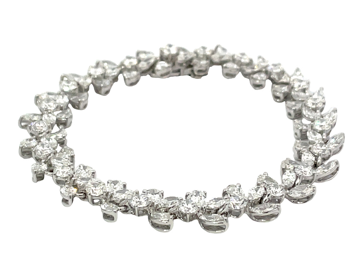 DIAMOND MQ PS RD ASSORTED BRACELET